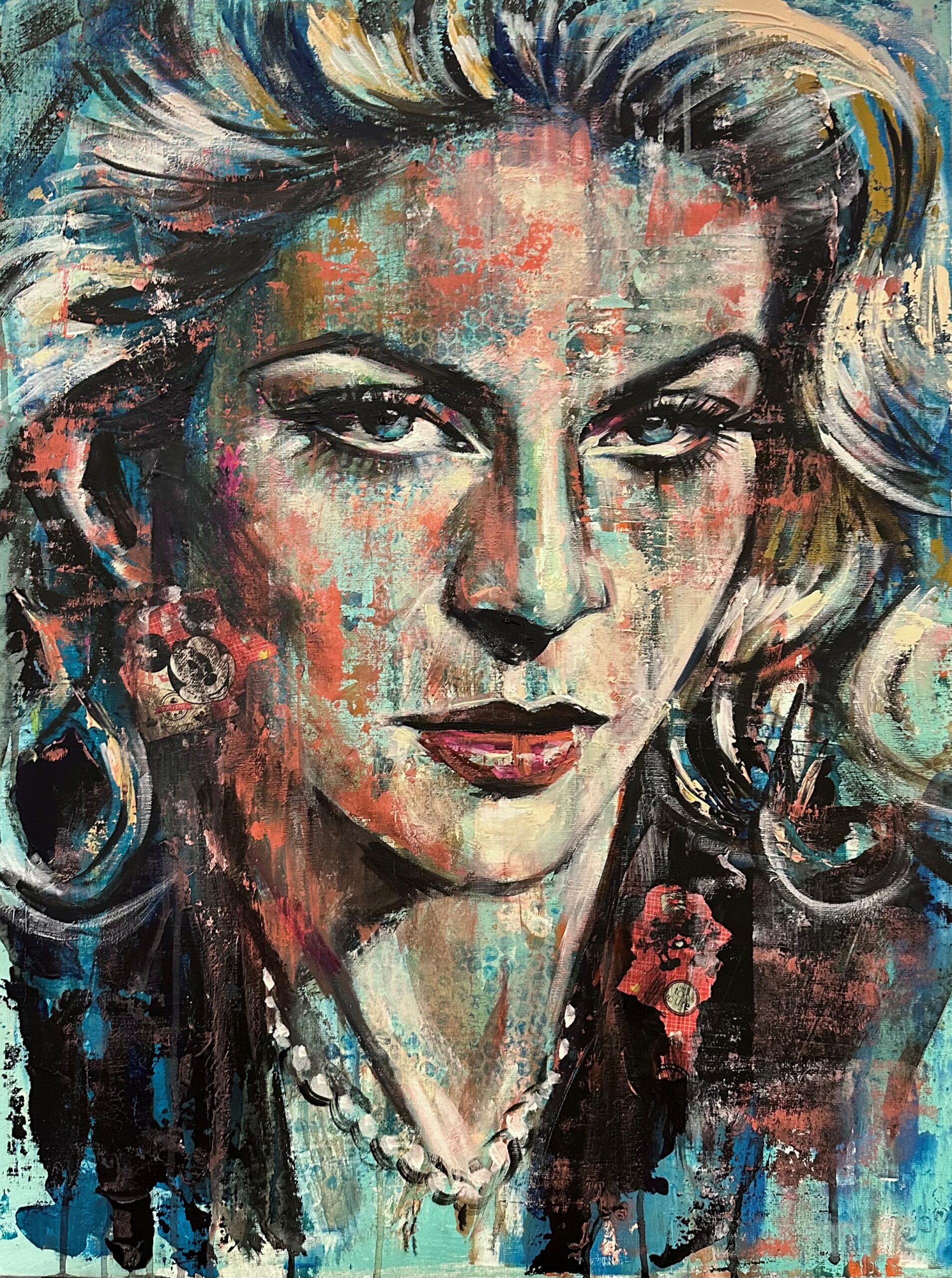 Inga Mihailovic- Porträt in Acryl
